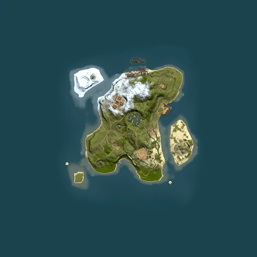 Rust map seed 158326140, 2000x2000m top-down preview