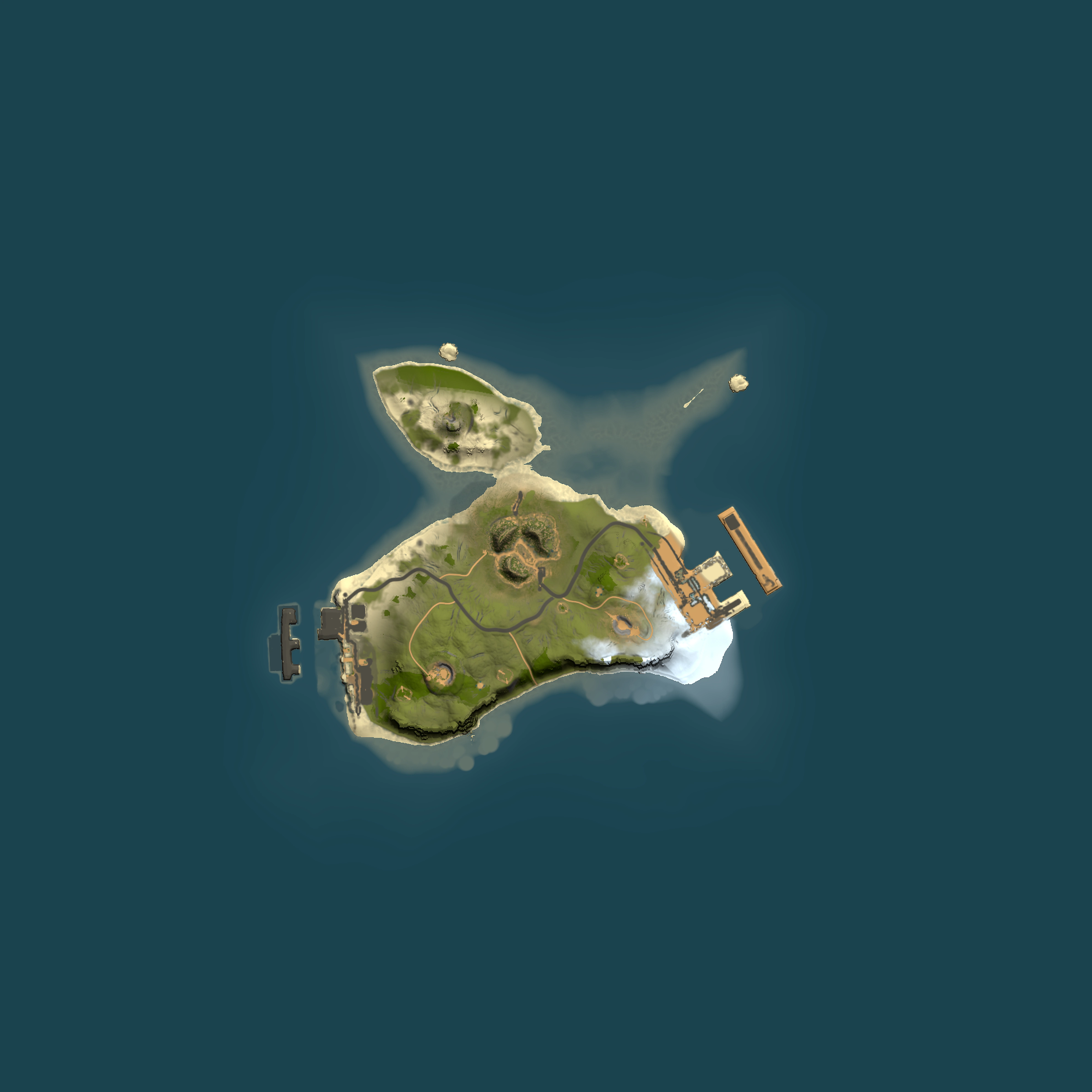 Full top-down render of Rust map seed 1423998368, 1500x1500m