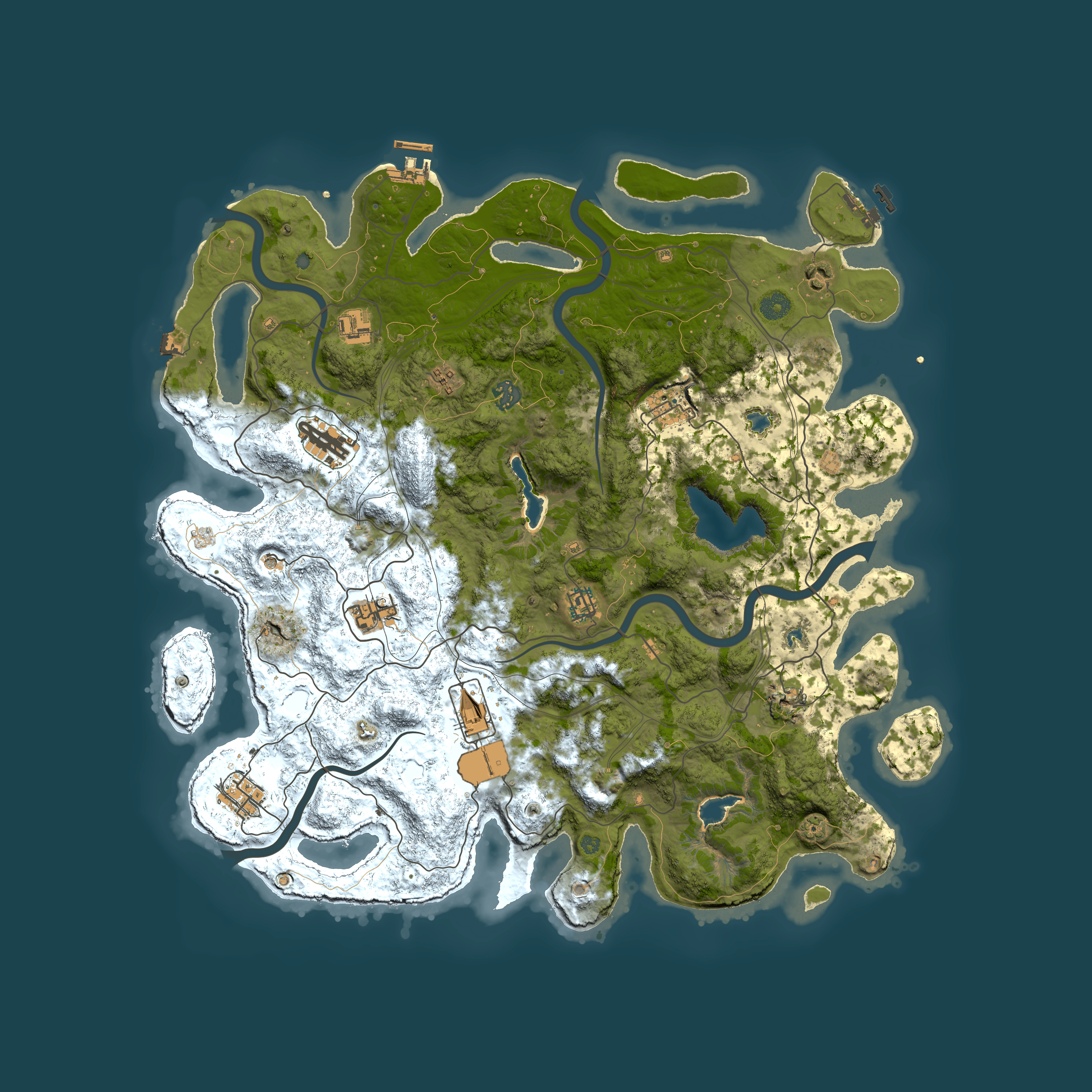 Full top-down render of Rust map seed 1521692954, 4500x4500m