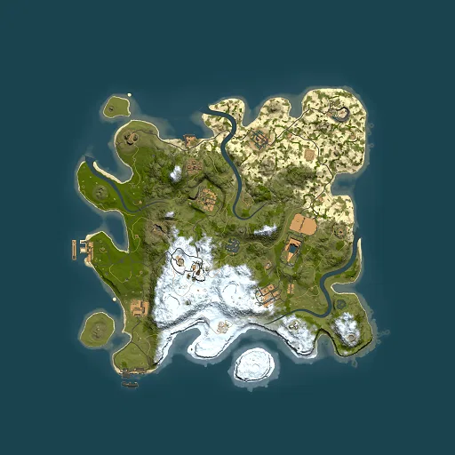 Rust map seed 1328945375, 3500x3500m top-down preview