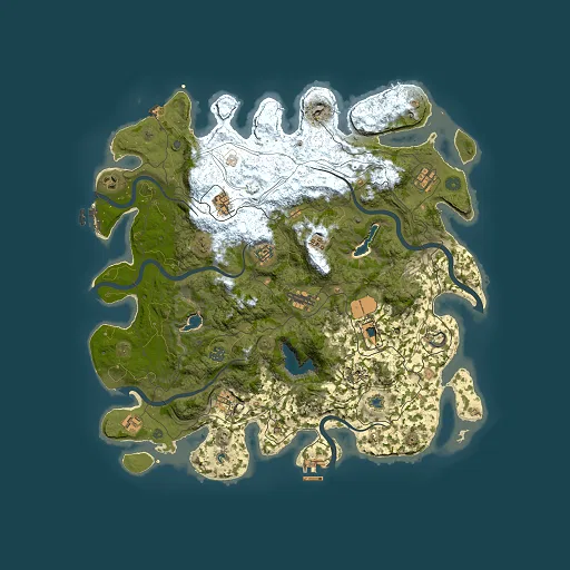 Rust map seed 1038469872, 4500x4500m top-down preview