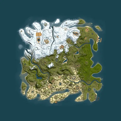 Rust map seed 1549182719, 4500x4500m top-down preview