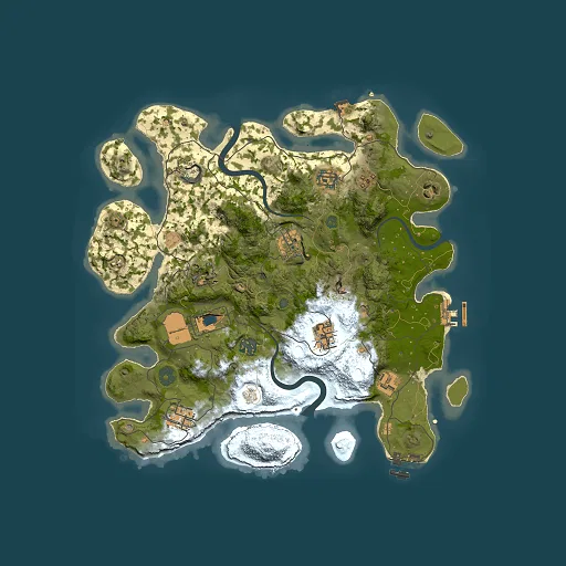 Rust map seed 1229734699, 3500x3500m top-down preview
