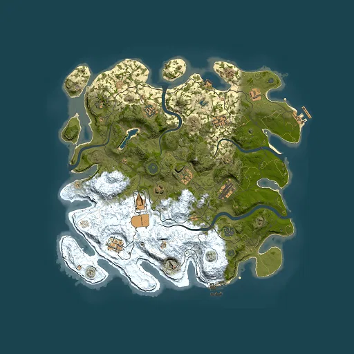 Rust map seed 1155842407, 4000x4000m top-down preview