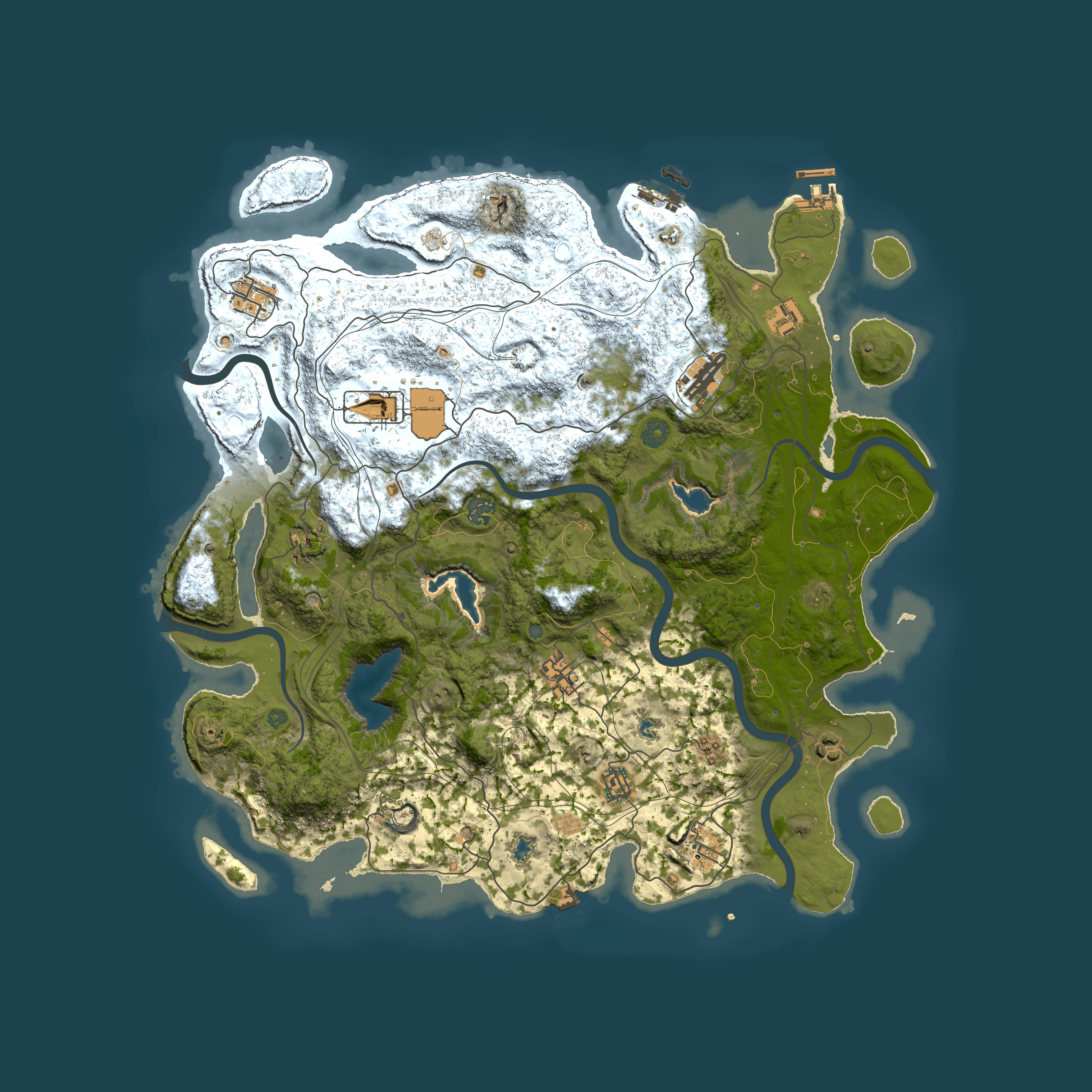 Full top-down render of Rust map seed 702139934, 4500x4500m