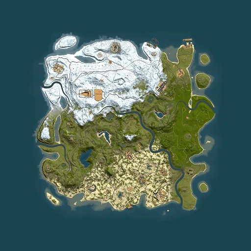 Rust map seed 702139934, 4500x4500m top-down preview