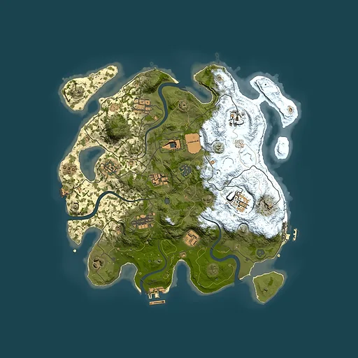 Rust map seed 73388099, 3500x3500m top-down preview