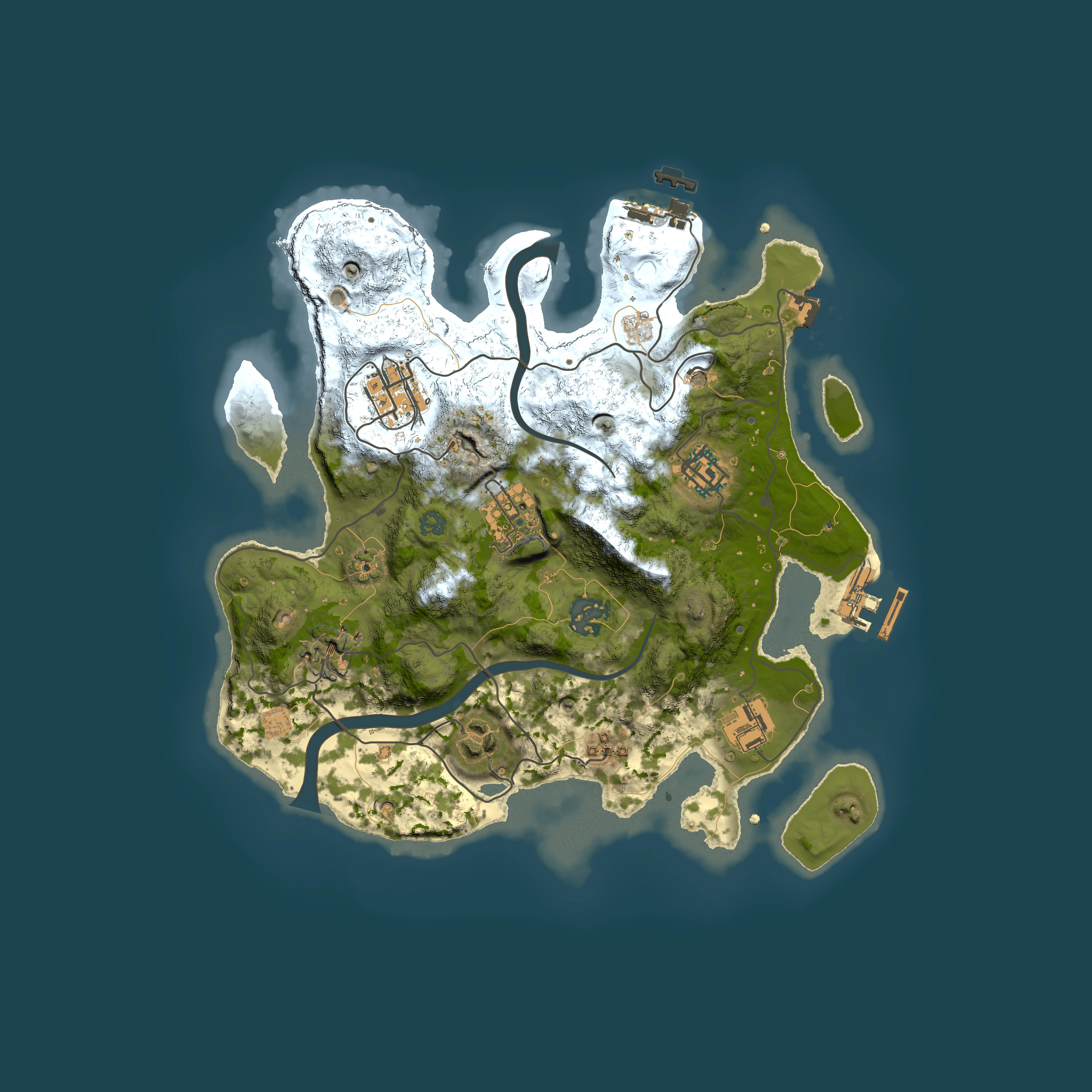 Full top-down render of Rust map seed 1347700798, 3000x3000m