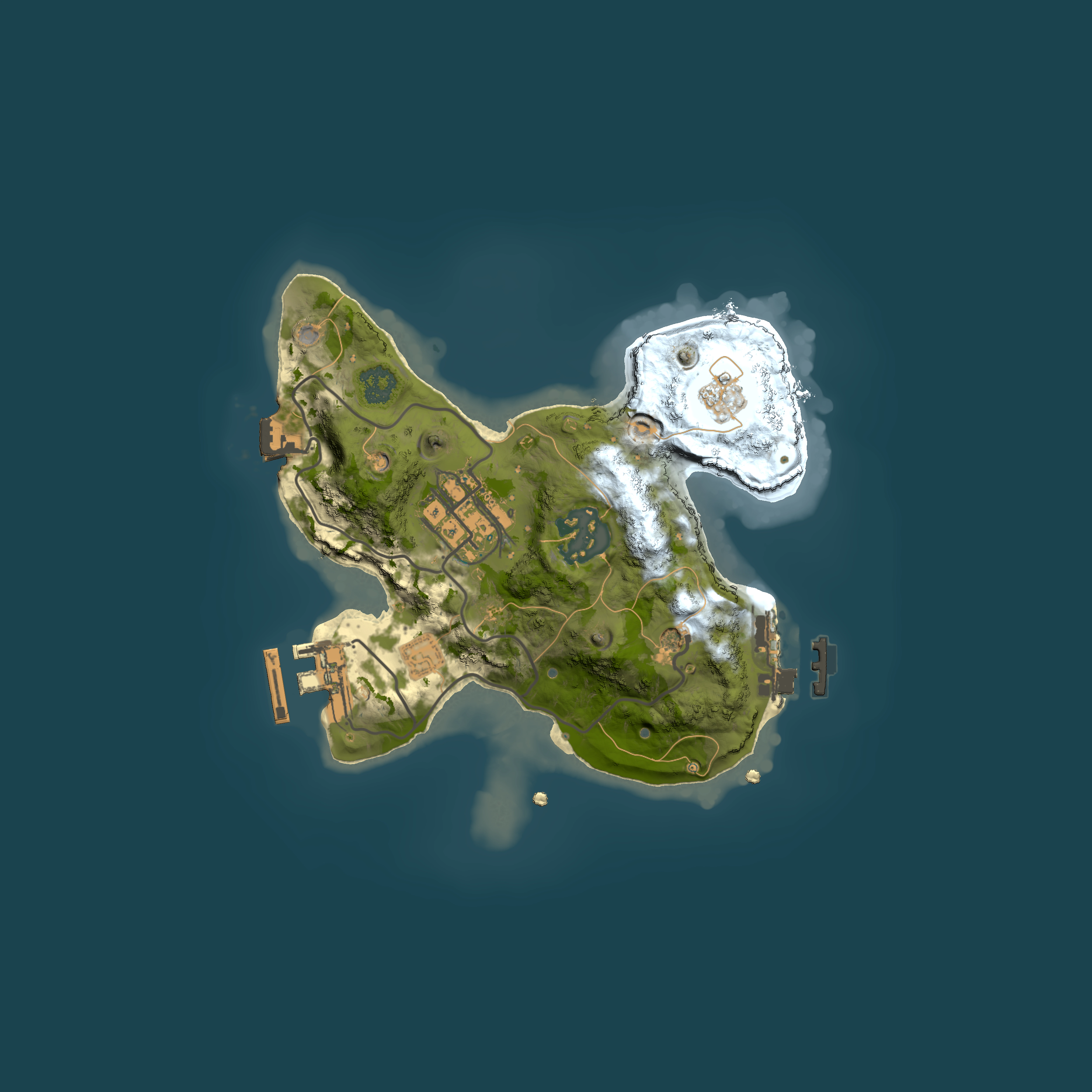 Full top-down render of Rust map seed 1696811209, 2000x2000m