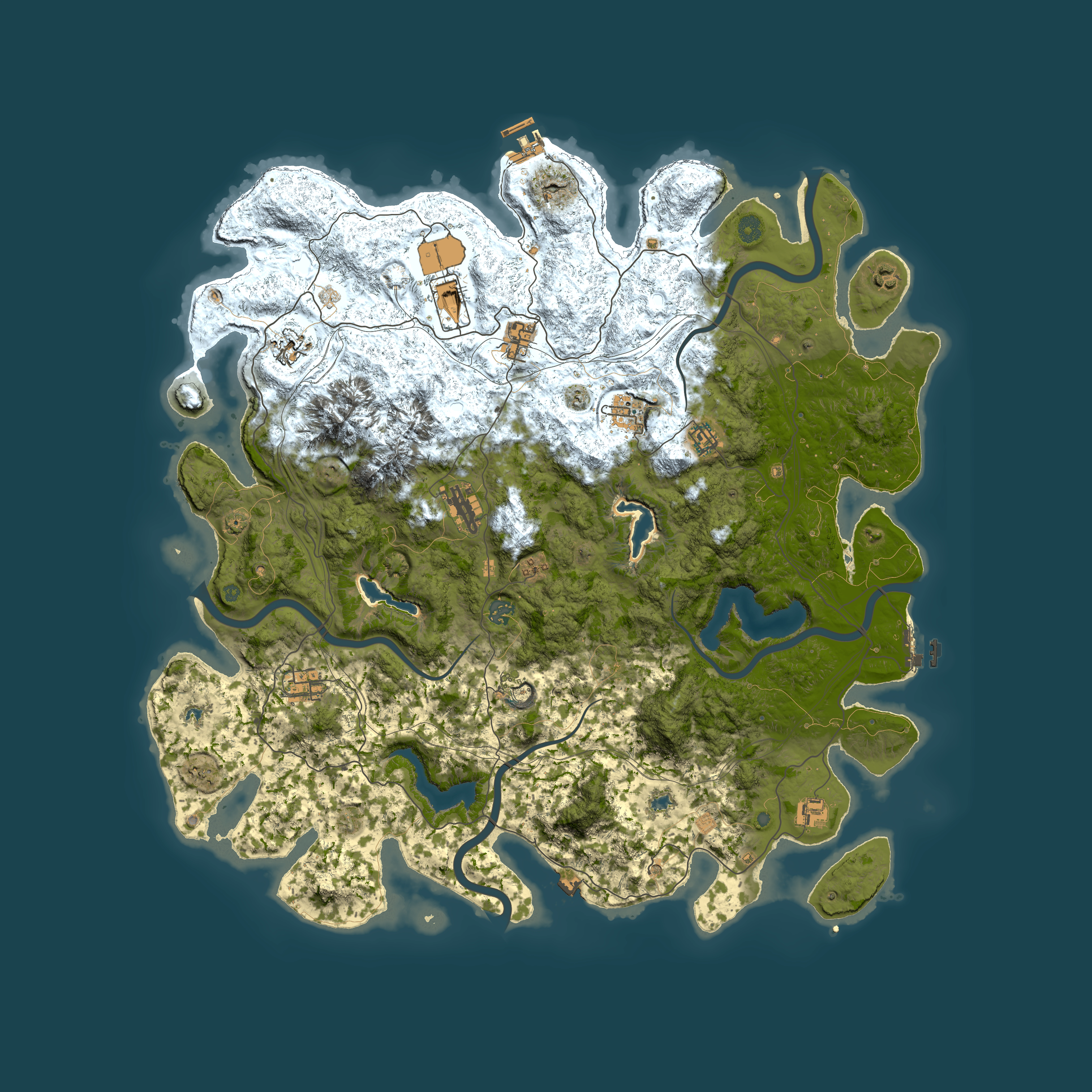 Full top-down render of Rust map seed 922182331, 5000x5000m