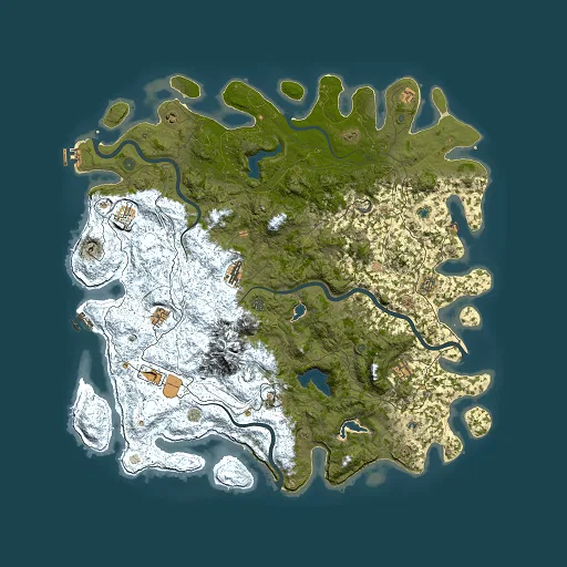 Rust map seed 626892637, 5500x5500m top-down preview