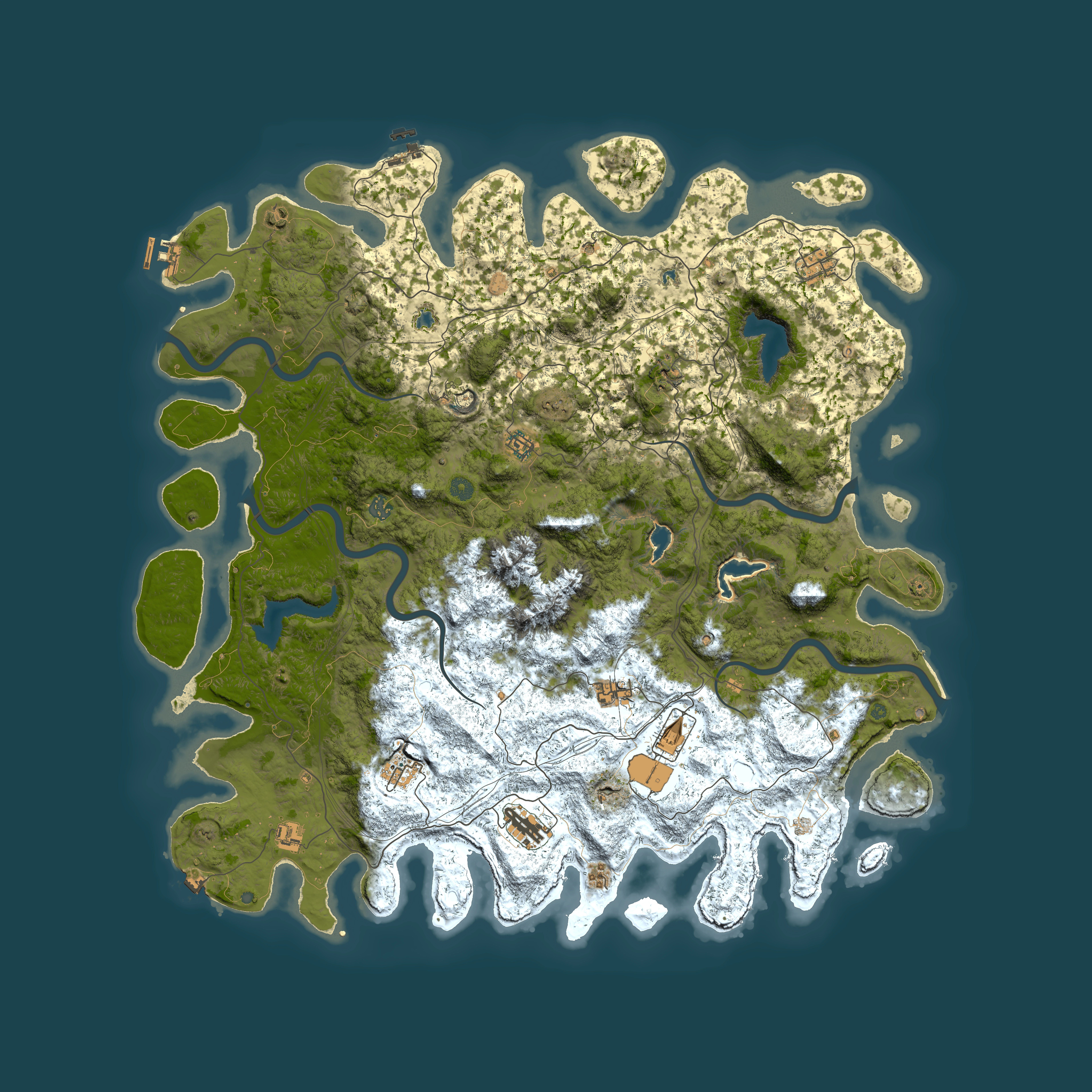 Full top-down render of Rust map seed 245740995, 5500x5500m