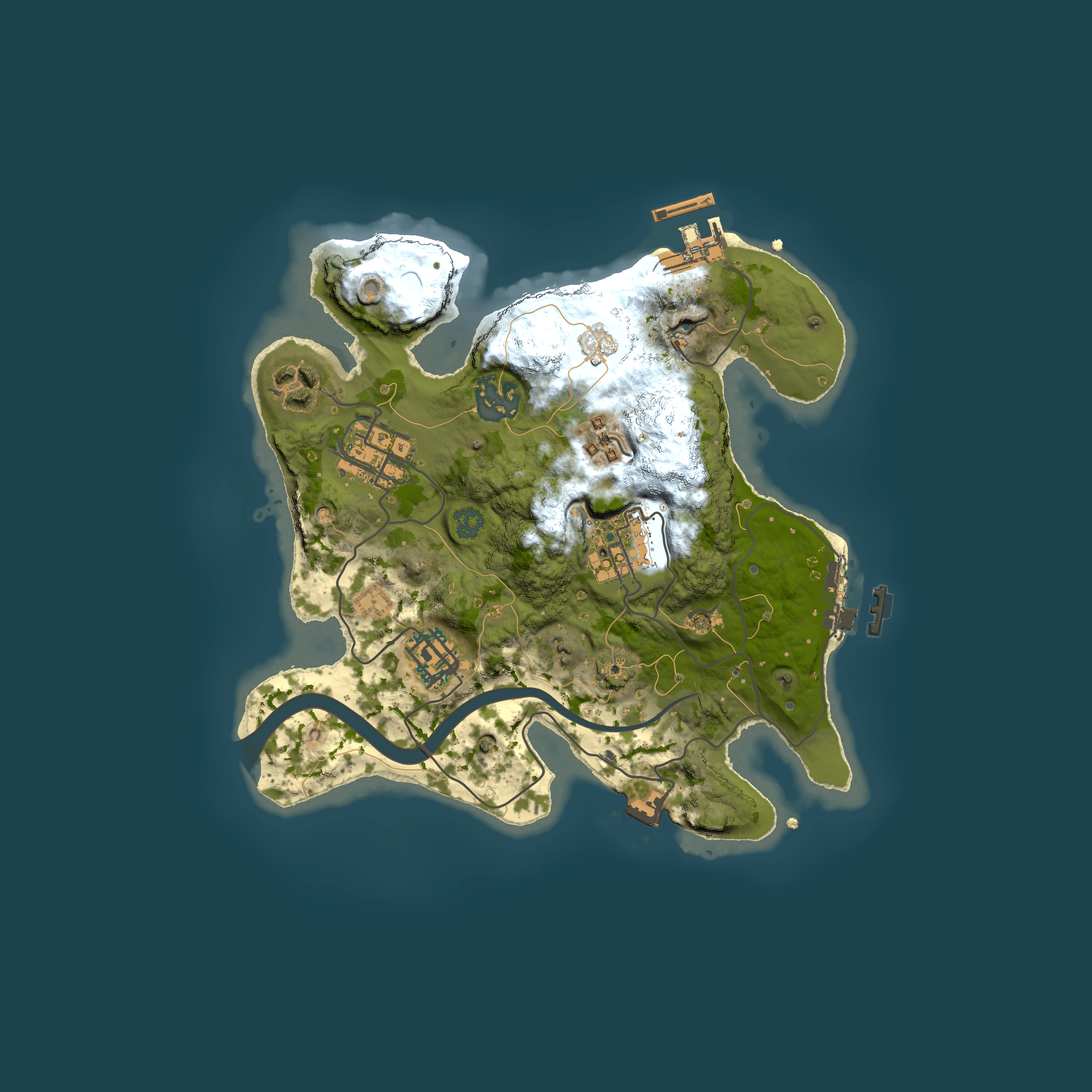 Full top-down render of Rust map seed 1897083914, 2500x2500m
