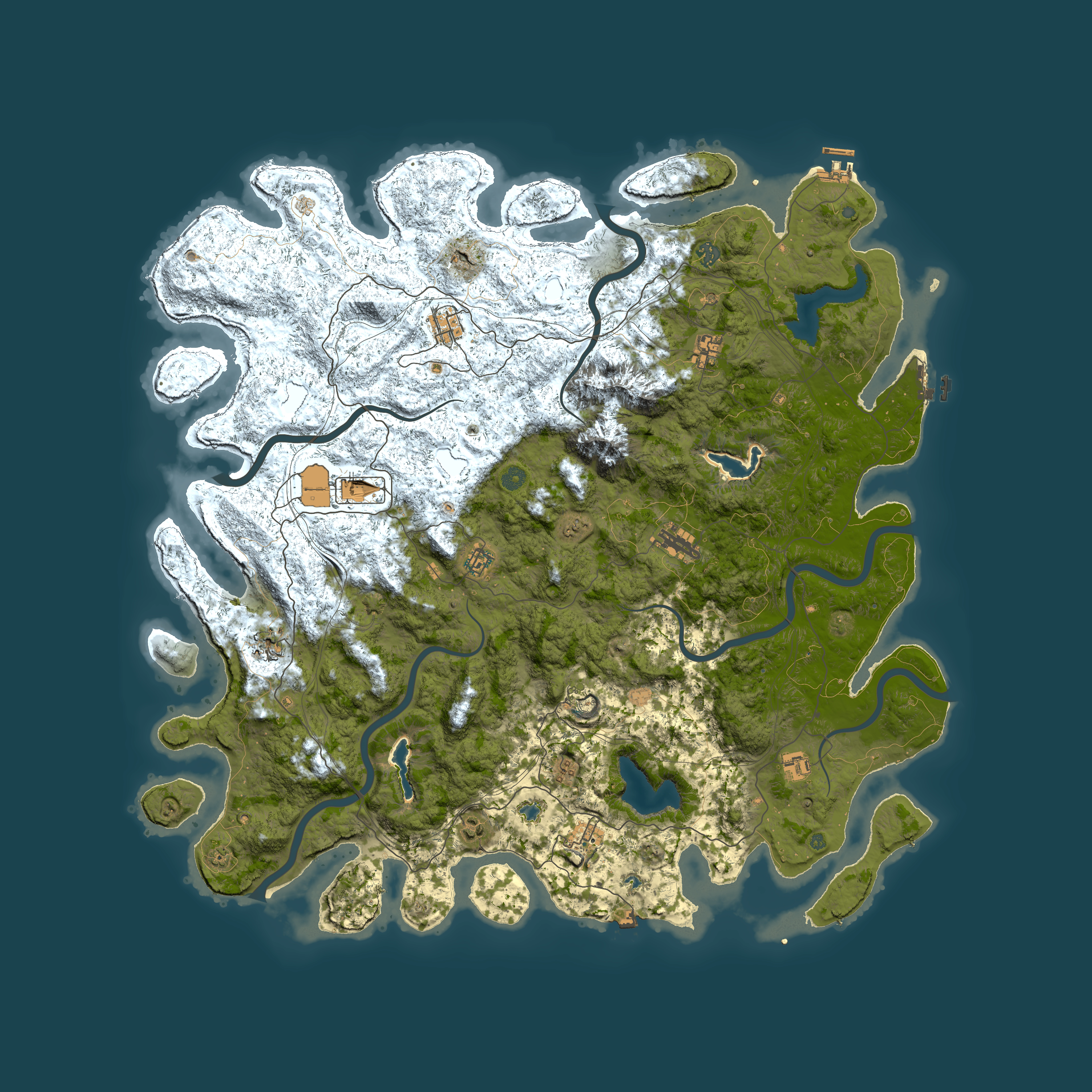 Full top-down render of Rust map seed 709734292, 5500x5500m