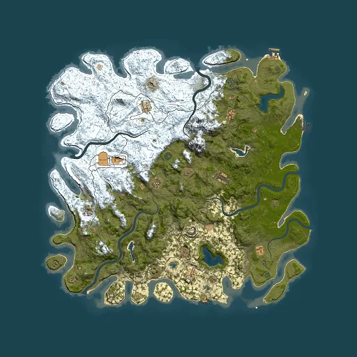 Rust map seed 709734292, 5500x5500m top-down preview