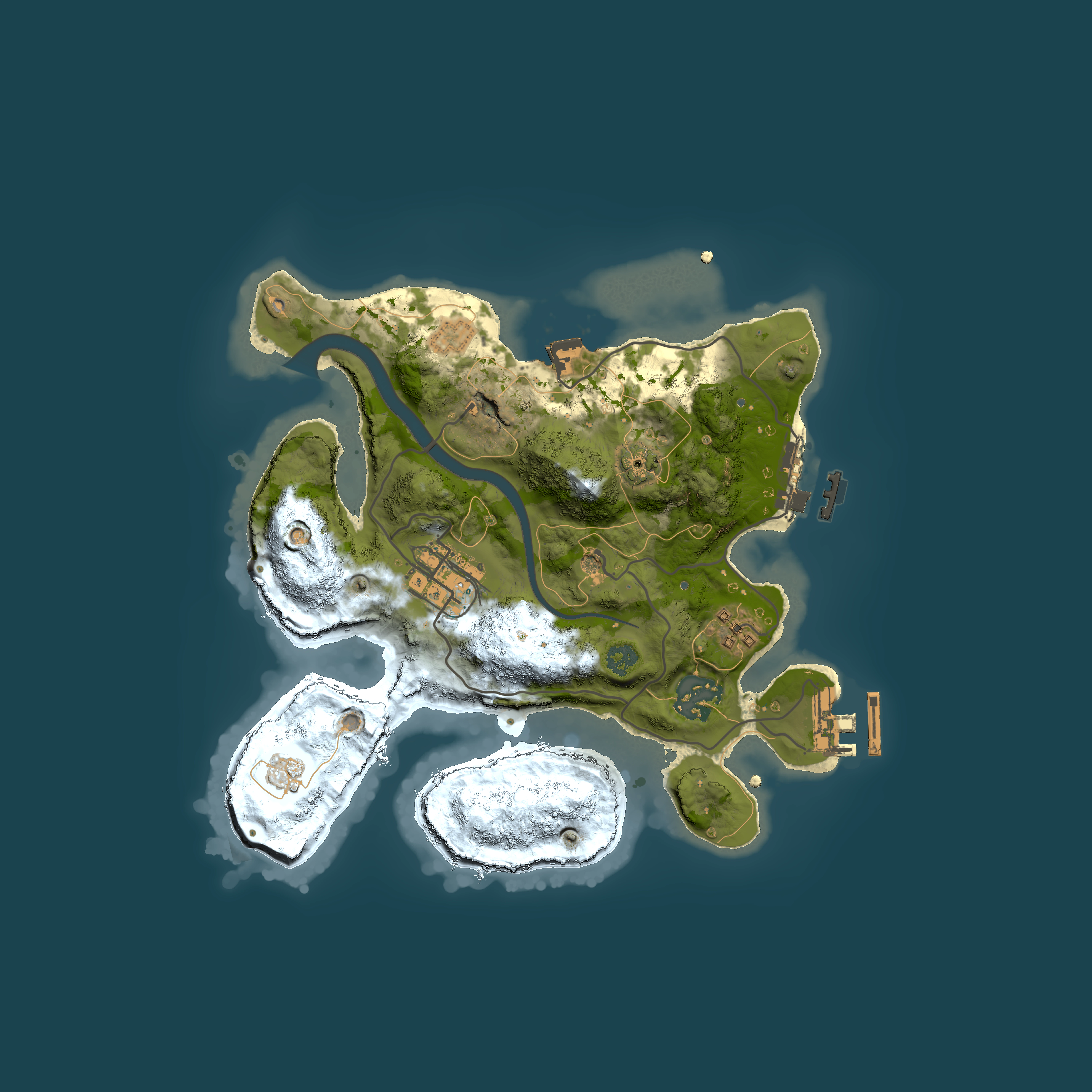 Full top-down render of Rust map seed 1708876426, 2500x2500m