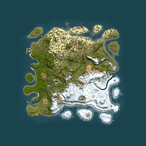 Rust map seed 1267118363, 4000x4000m top-down preview