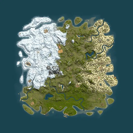 Rust map seed 1696684036, 6000x6000m top-down preview