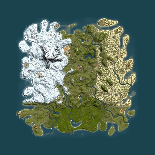 Rust map seed 1445238615, 6000x6000m top-down preview