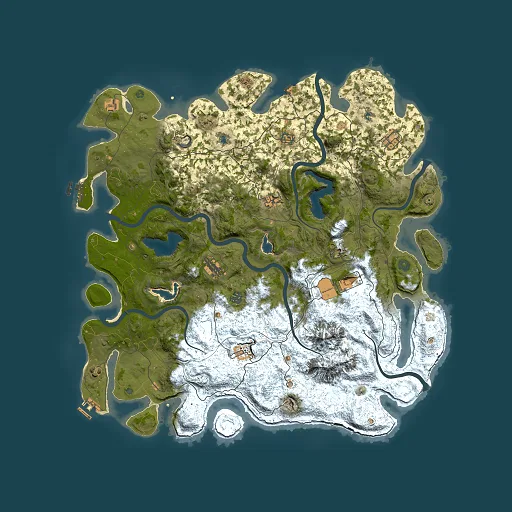 Rust map seed 241961140, 5000x5000m top-down preview