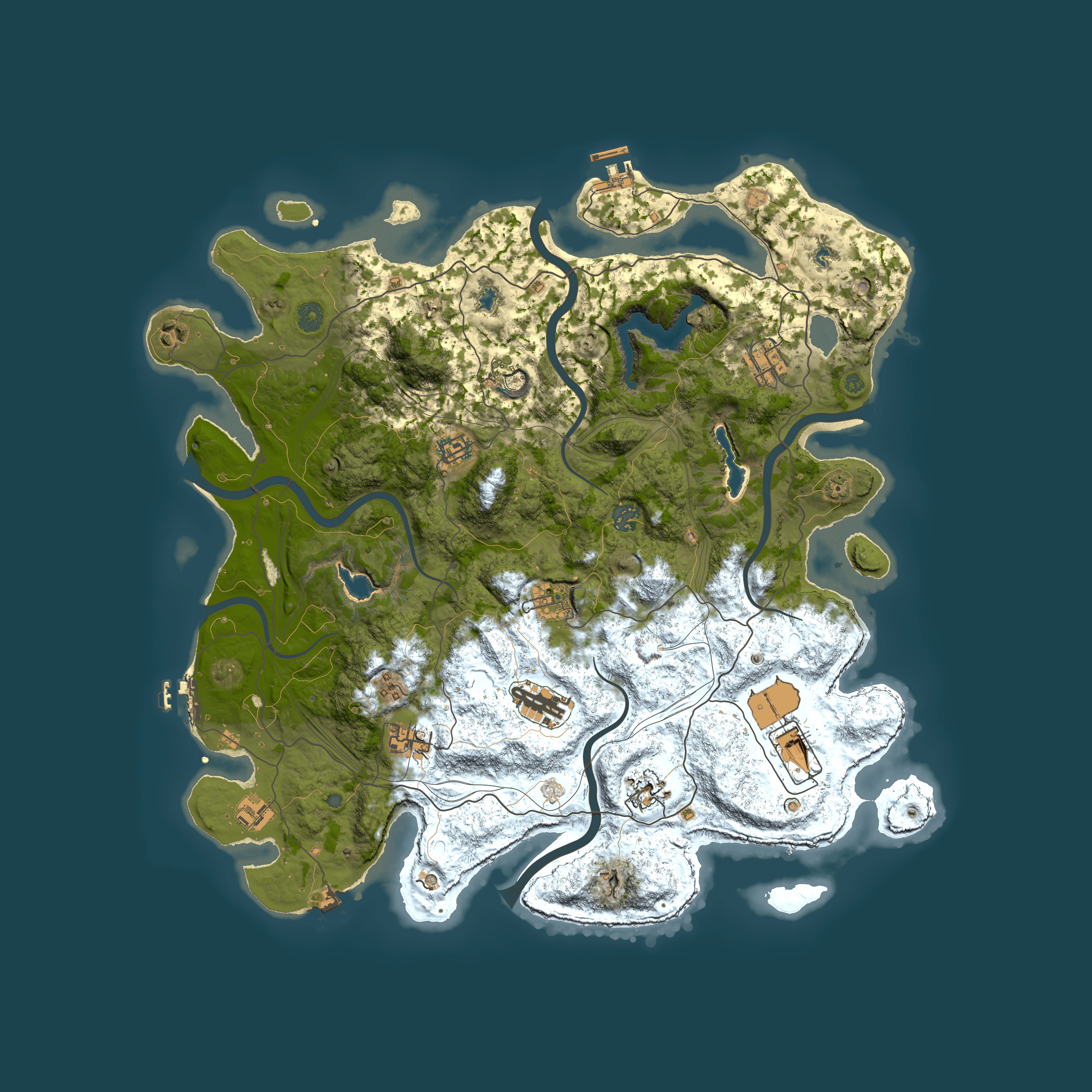 Full top-down render of Rust map seed 1015240320, 4500x4500m