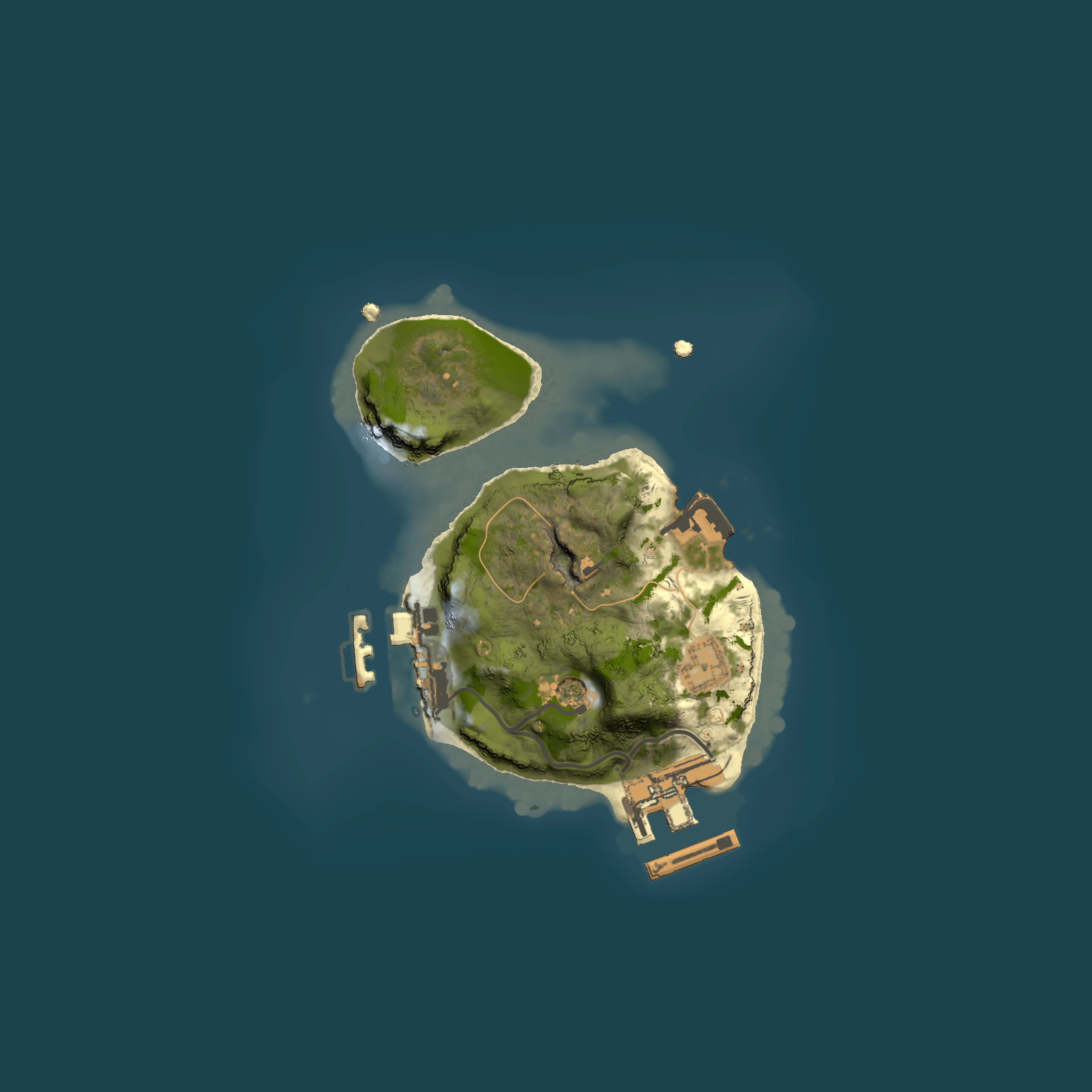 Full top-down render of Rust map seed 33275508, 1500x1500m