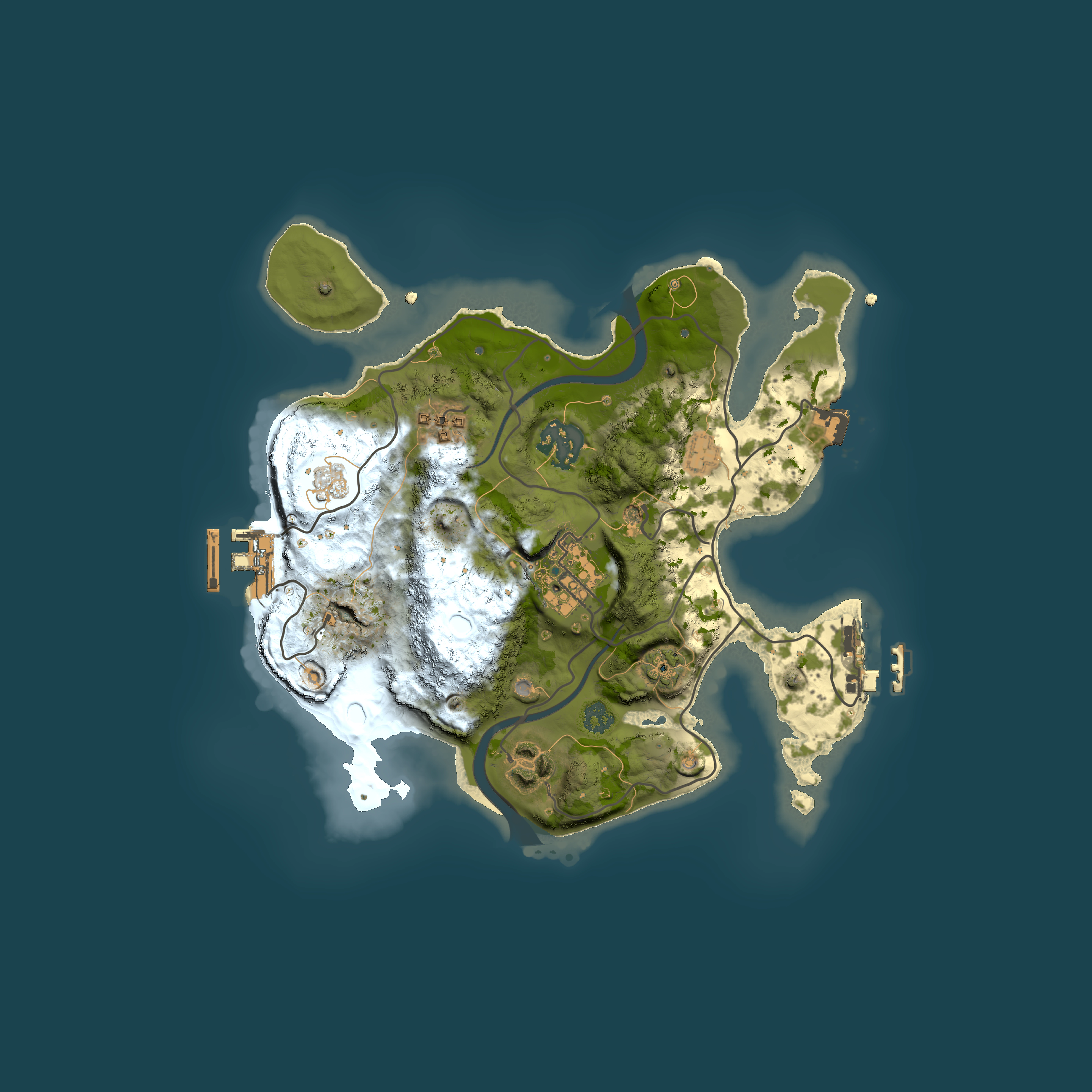 Full top-down render of Rust map seed 1352116380, 2500x2500m
