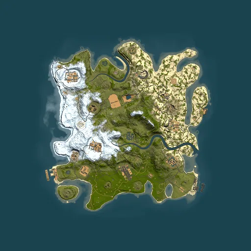 Rust map seed 1988565639, 3500x3500m top-down preview