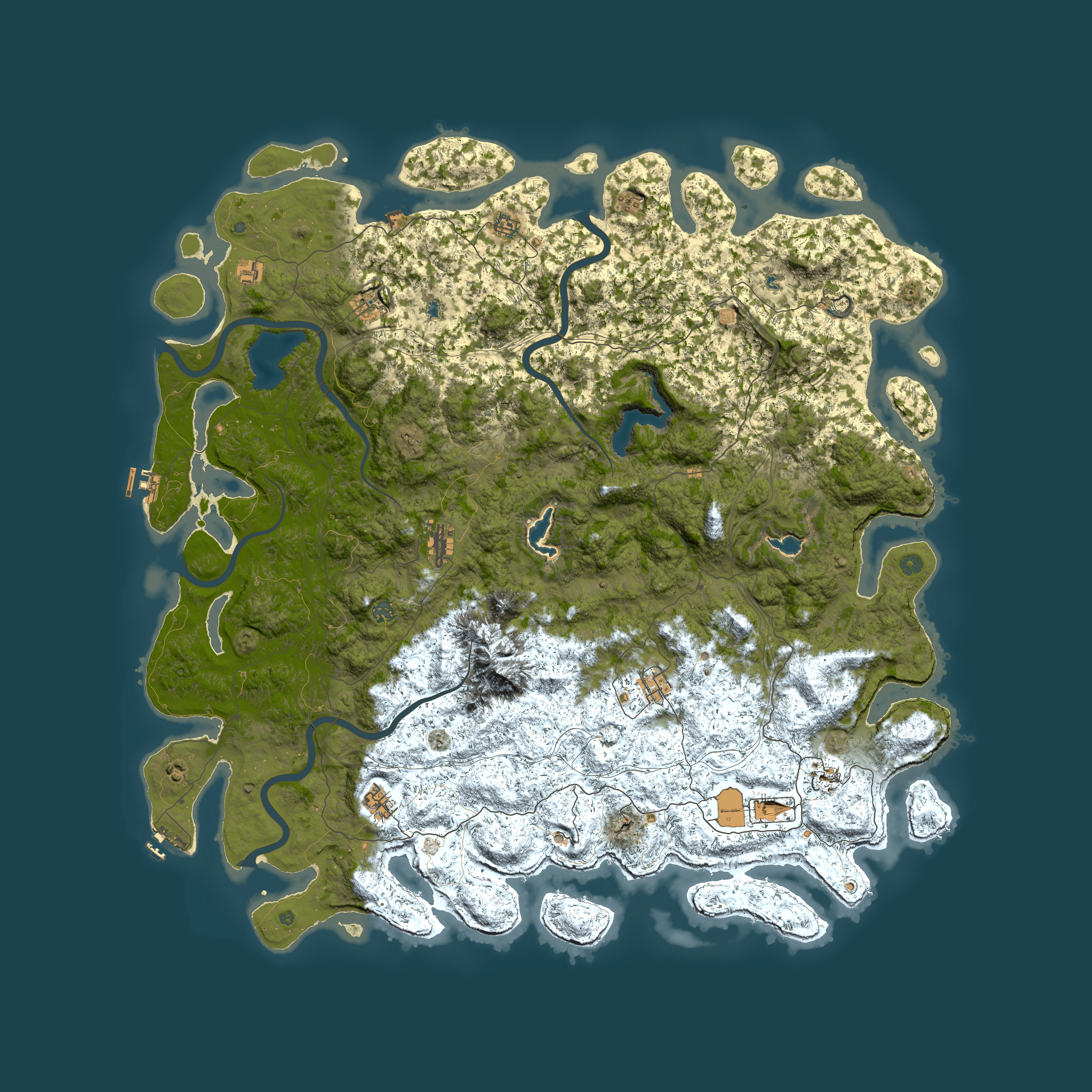 Full top-down render of Rust map seed 1446851851, 6000x6000m