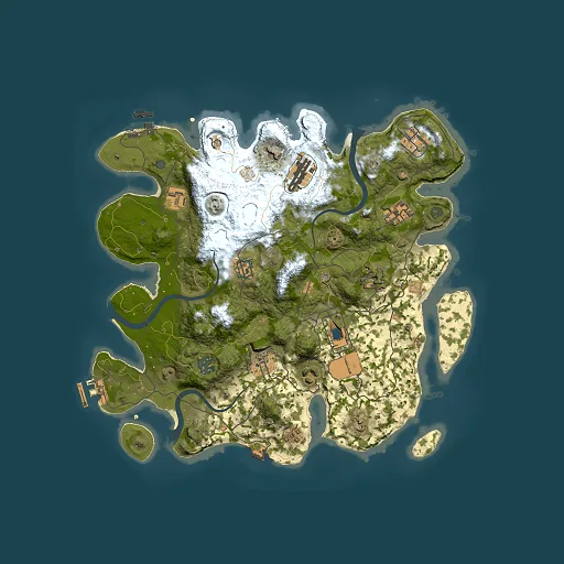 Rust map seed 673954675, 3500x3500m top-down preview