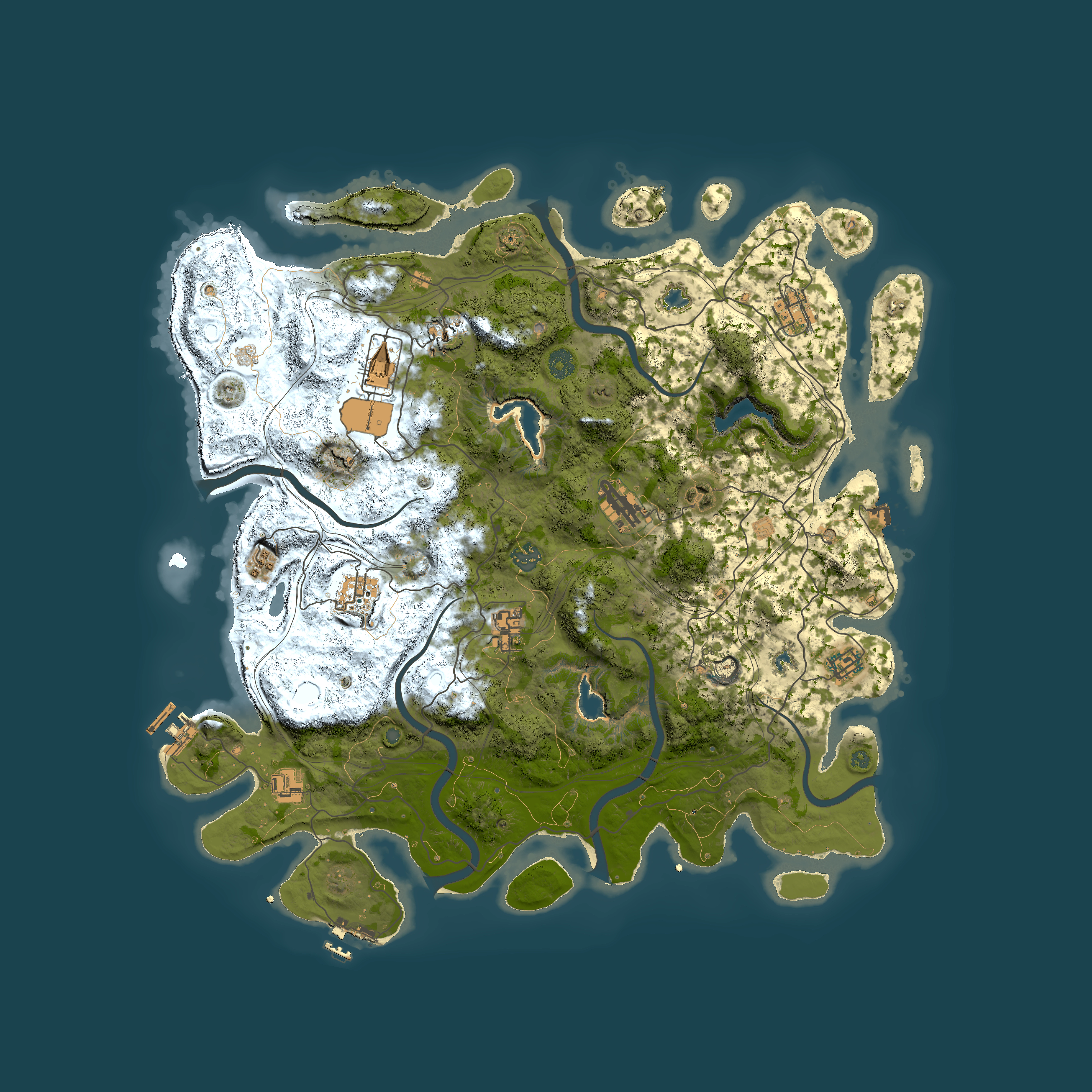 Full top-down render of Rust map seed 2027476339, 4500x4500m