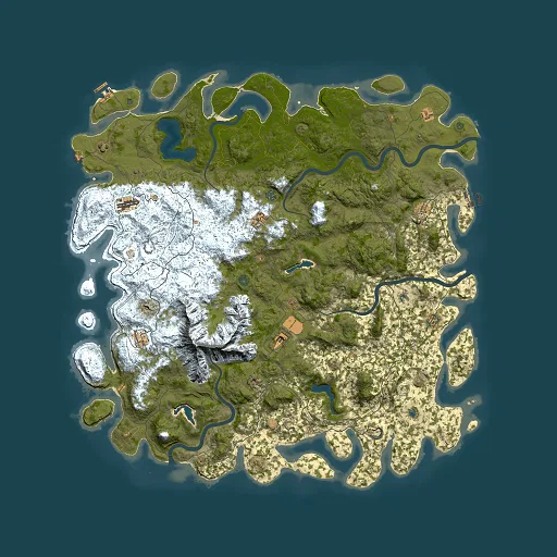 Rust map seed 1023695611, 6000x6000m top-down preview