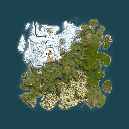 Rust map seed 1960127858, 4500x4500m top-down preview