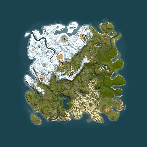 Rust map seed 28007703, 4500x4500m top-down preview