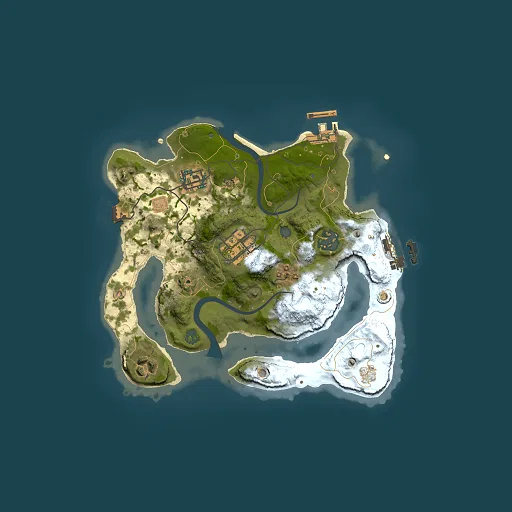Rust map seed 1842576734, 2500x2500m top-down preview