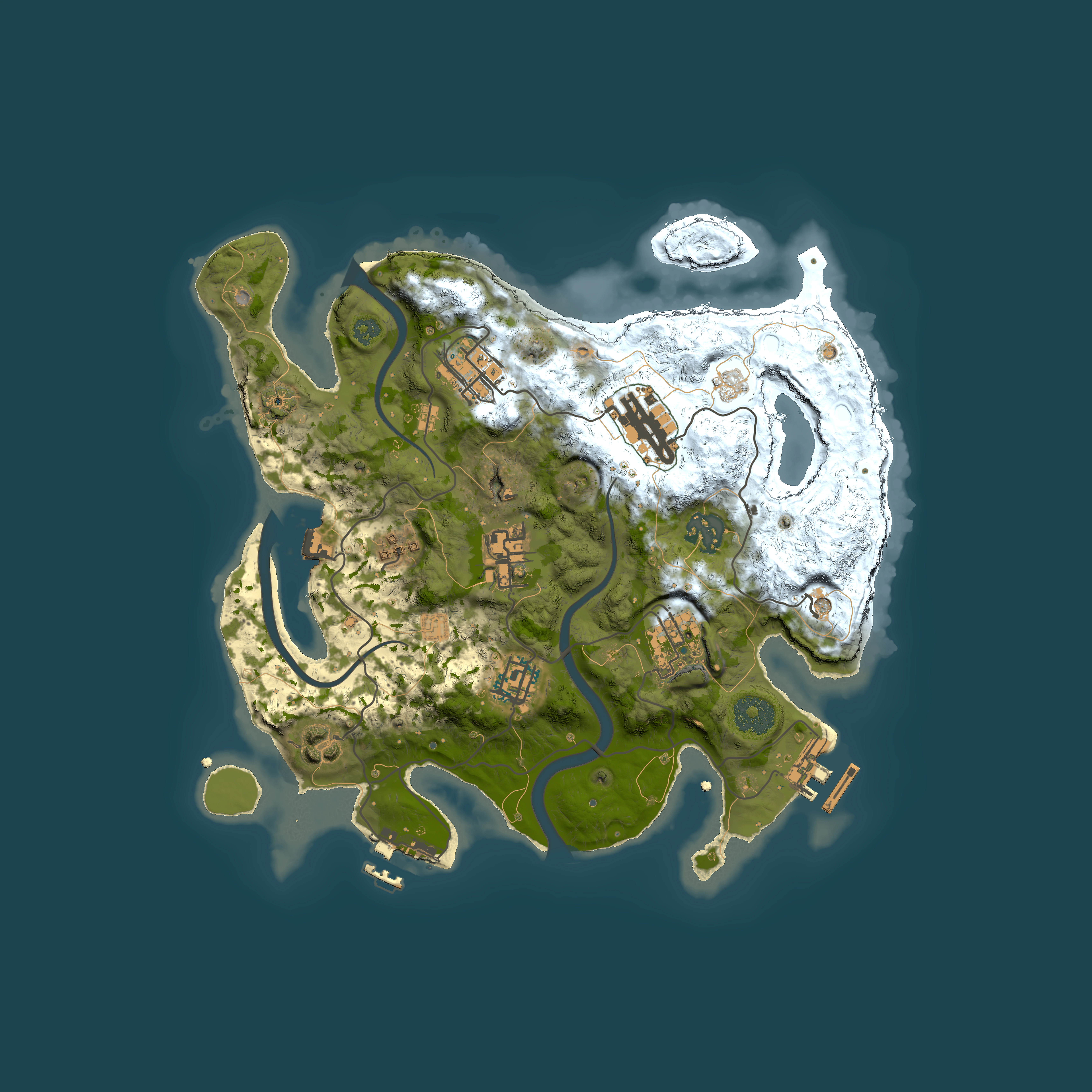 Full top-down render of Rust map seed 1756920648, 3000x3000m