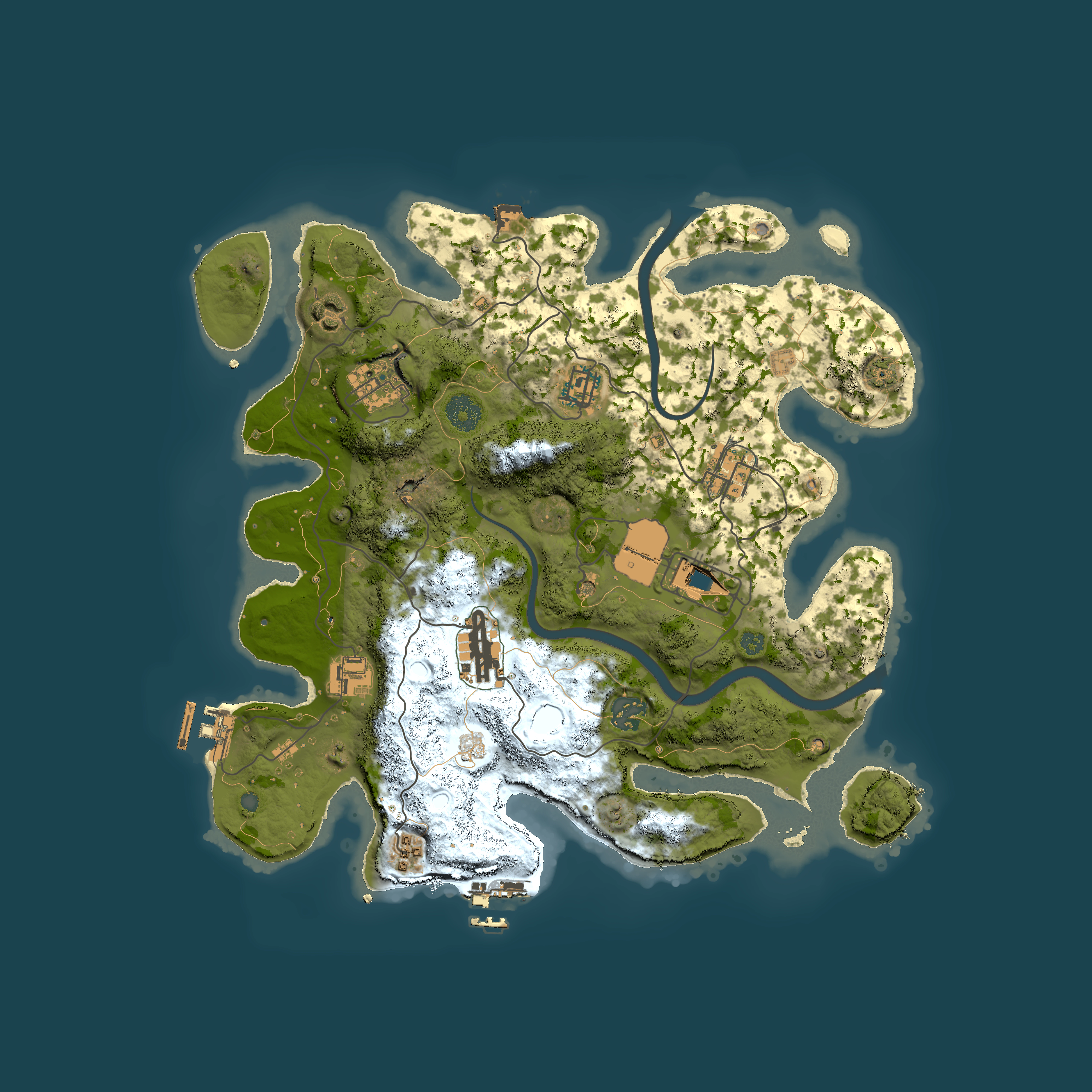 Full top-down render of Rust map seed 1207750554, 3500x3500m