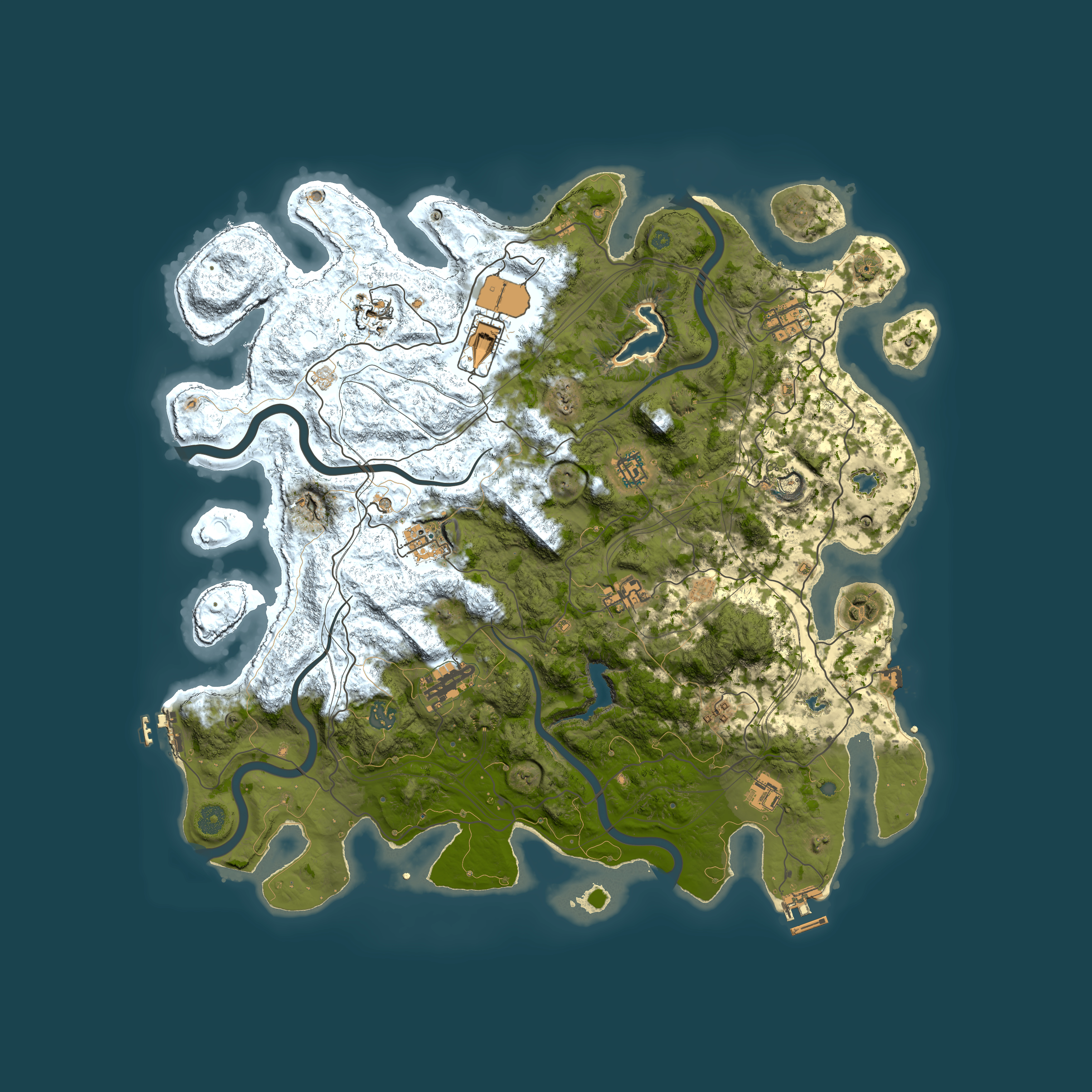 Full top-down render of Rust map seed 2115641007, 4500x4500m