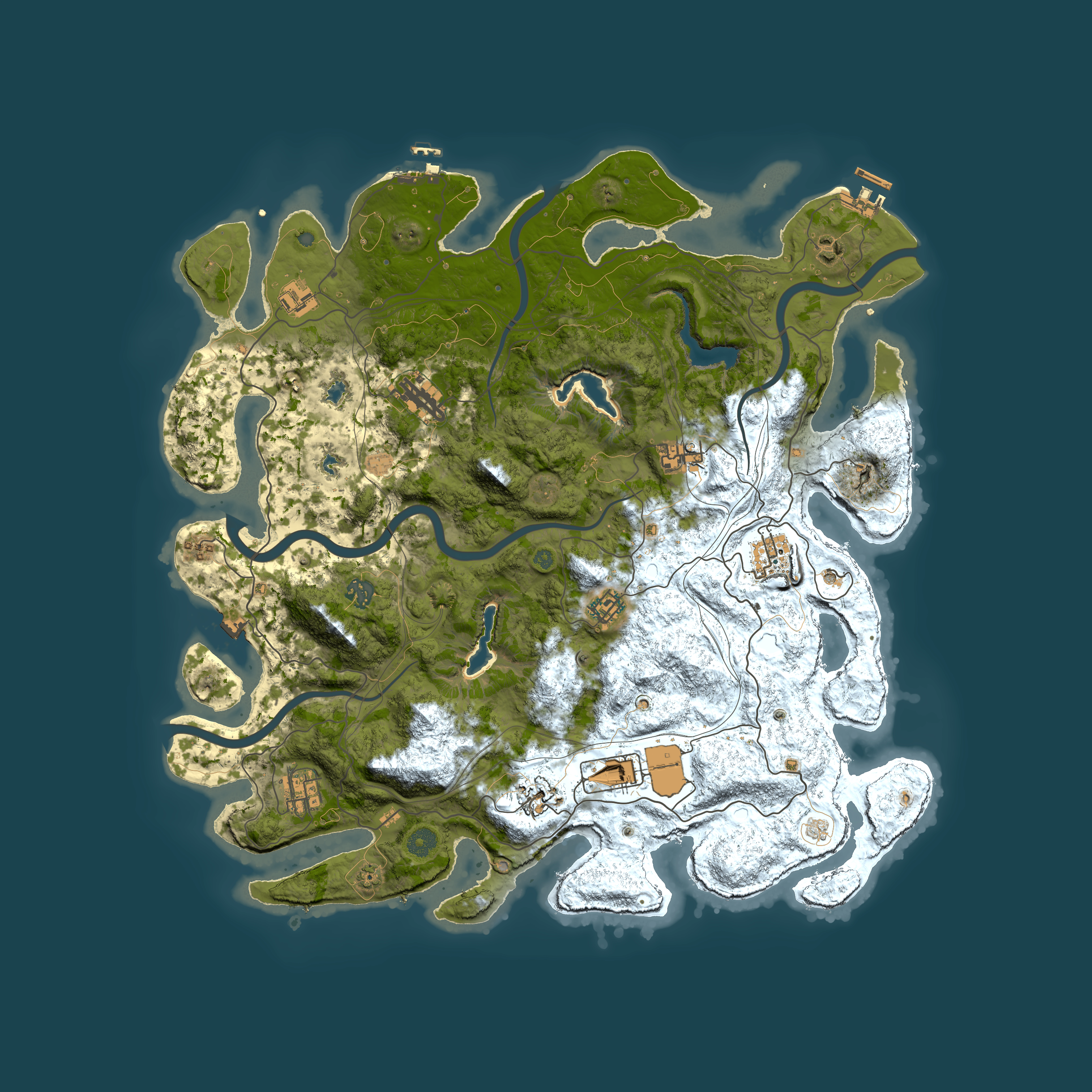 Full top-down render of Rust map seed 2133868938, 4500x4500m
