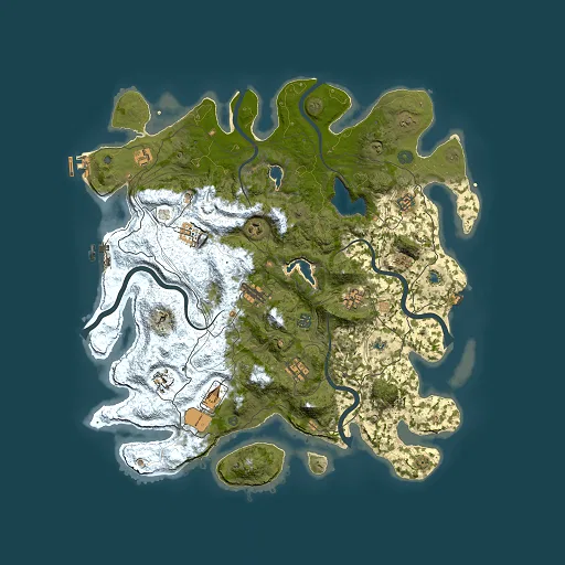 Rust map seed 2001515703, 4500x4500m top-down preview