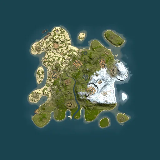 Rust map seed 988596059, 3000x3000m top-down preview
