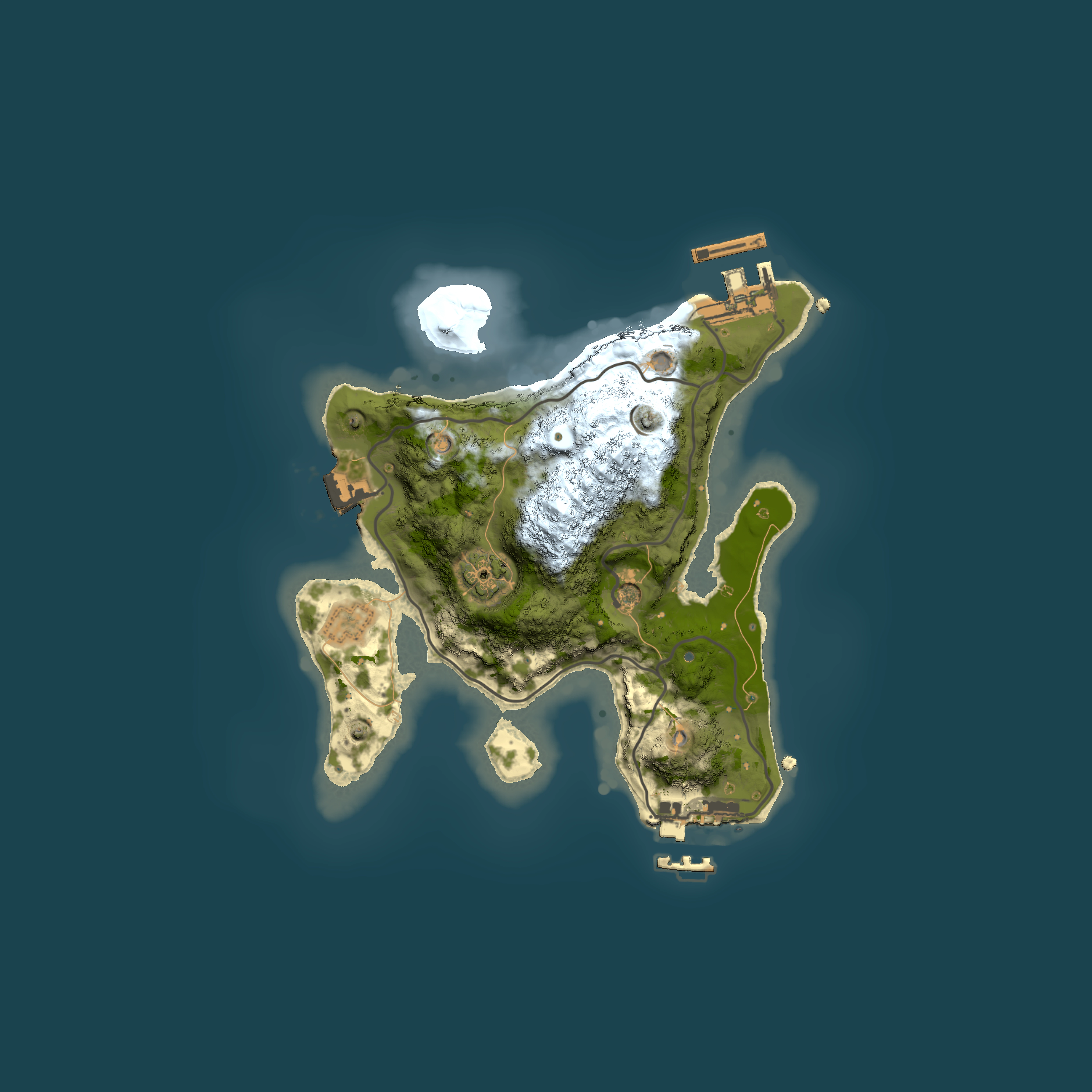 Full top-down render of Rust map seed 508781399, 2000x2000m