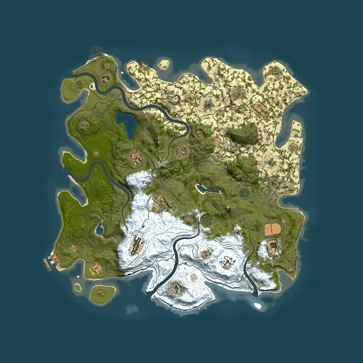 Rust map seed 351069116, 4500x4500m top-down preview