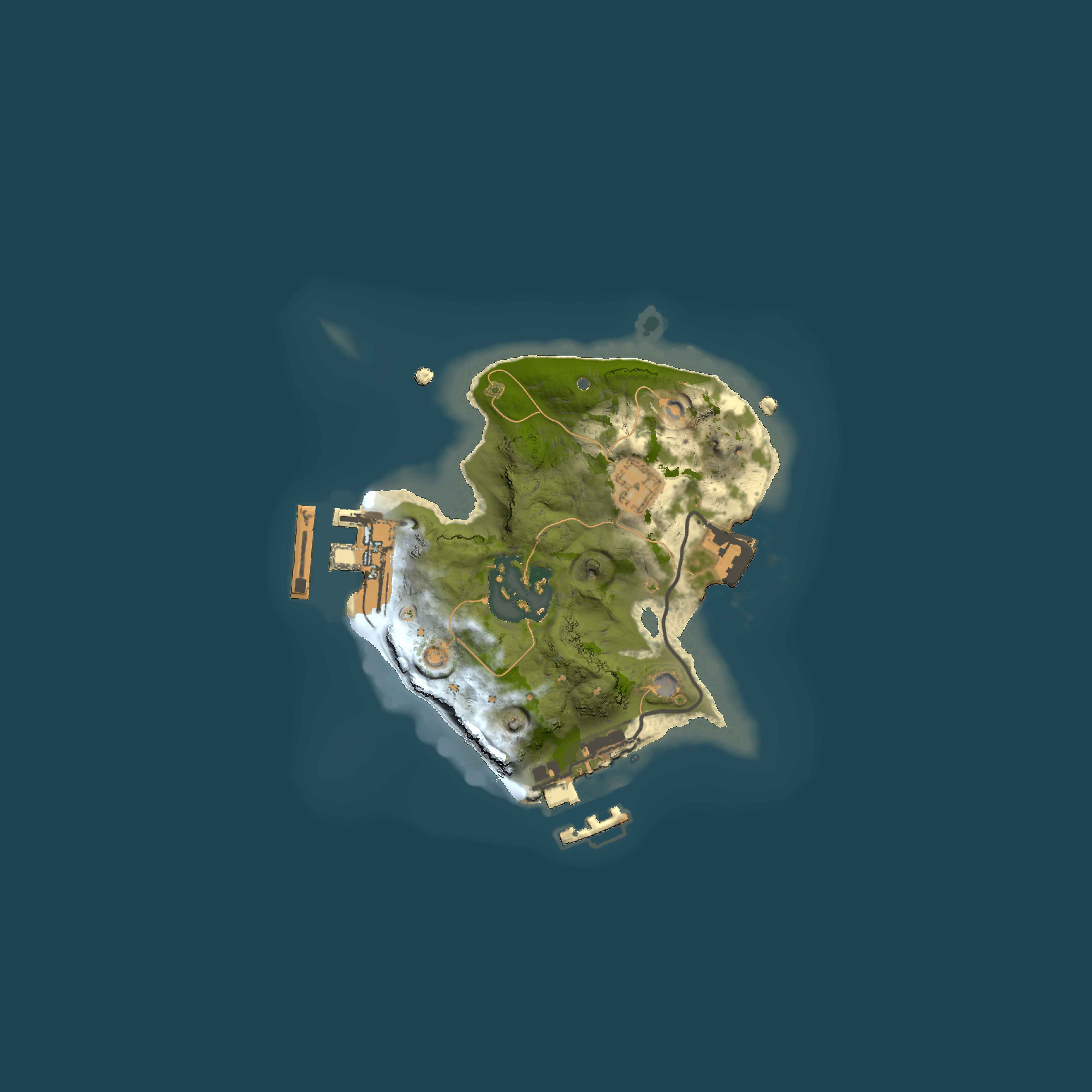 Full top-down render of Rust map seed 1805993471, 1500x1500m