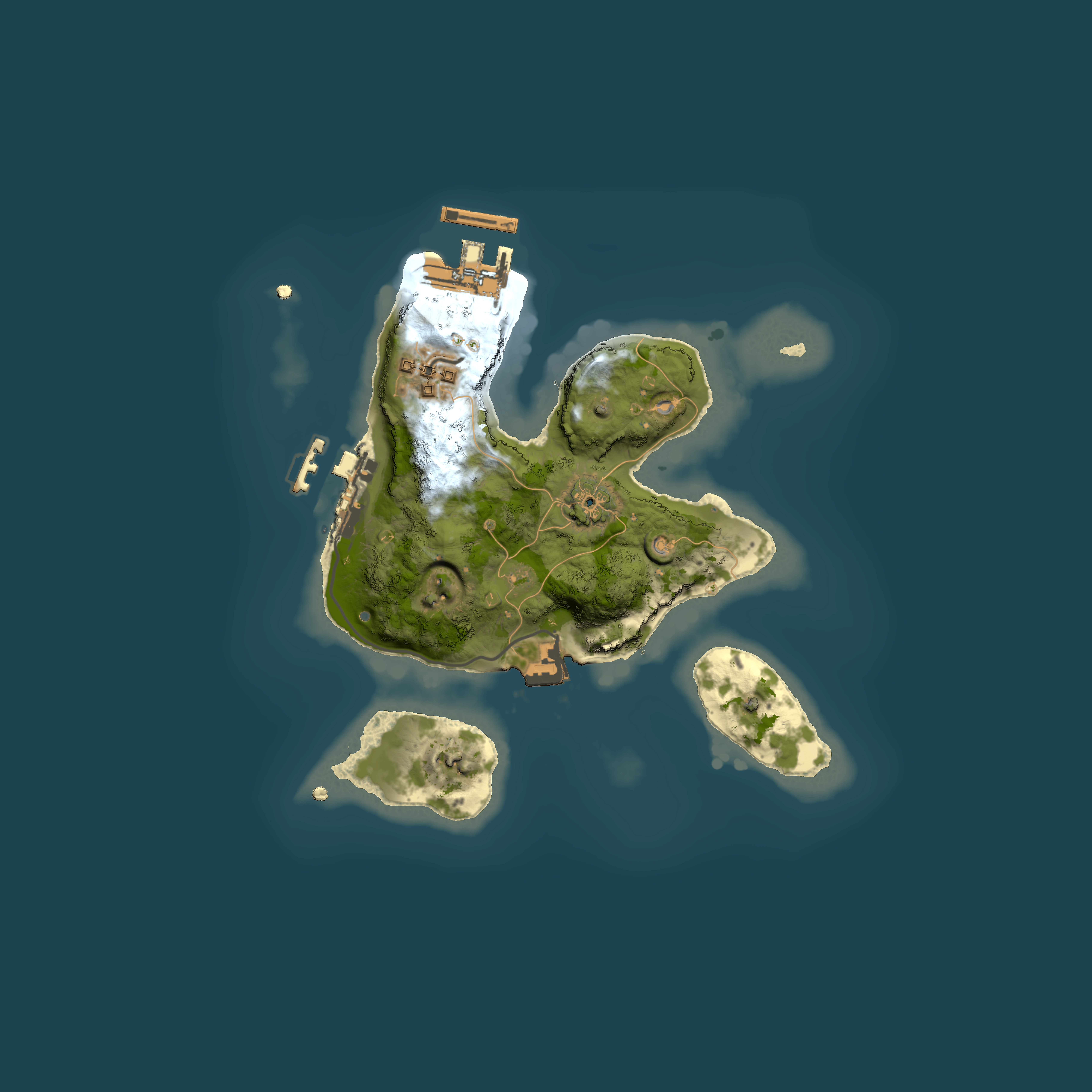 Full top-down render of Rust map seed 1377046844, 2000x2000m