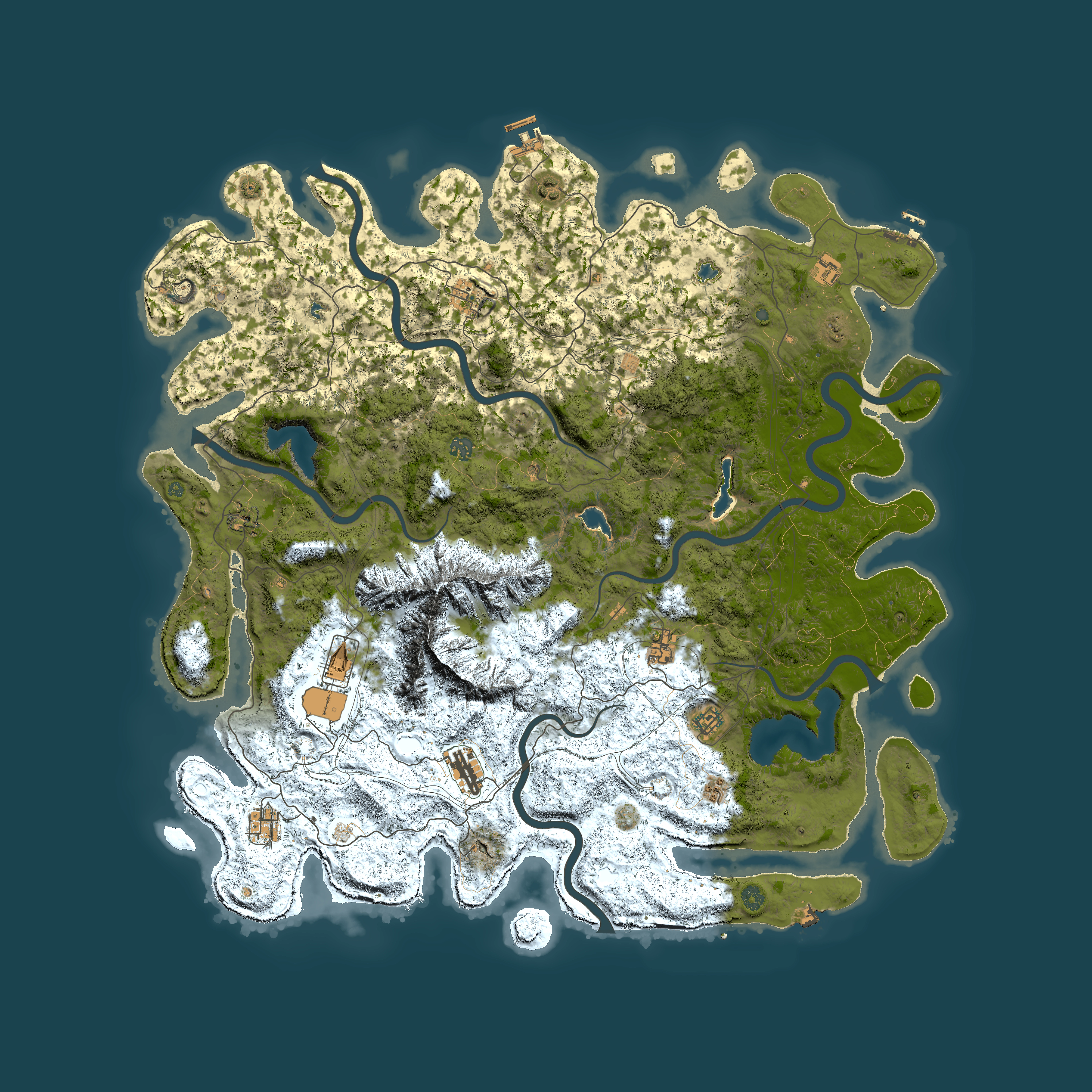 Full top-down render of Rust map seed 36738164, 5500x5500m