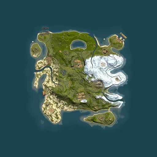 Rust map seed 173649004, 3000x3000m top-down preview
