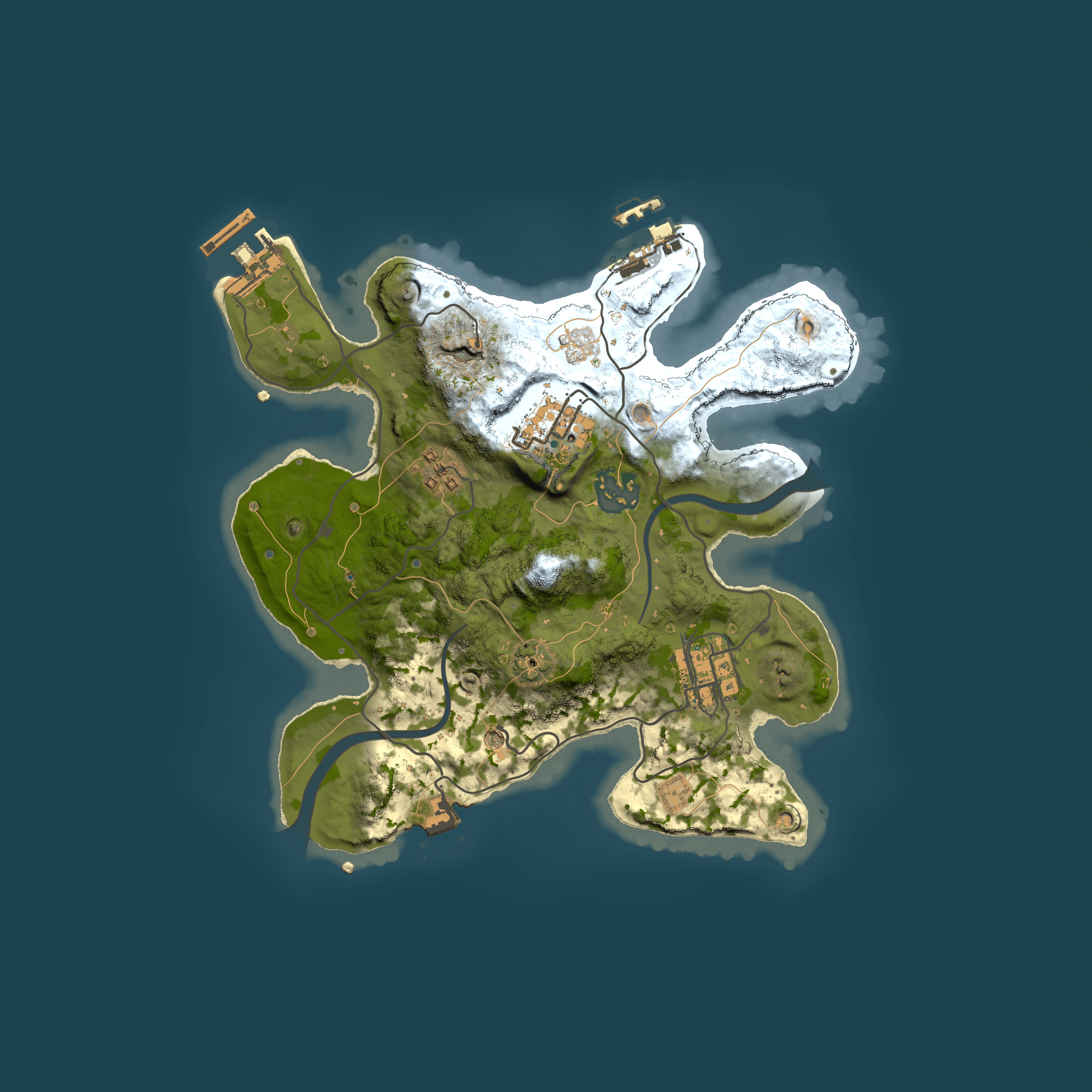 Full top-down render of Rust map seed 502118076, 2500x2500m