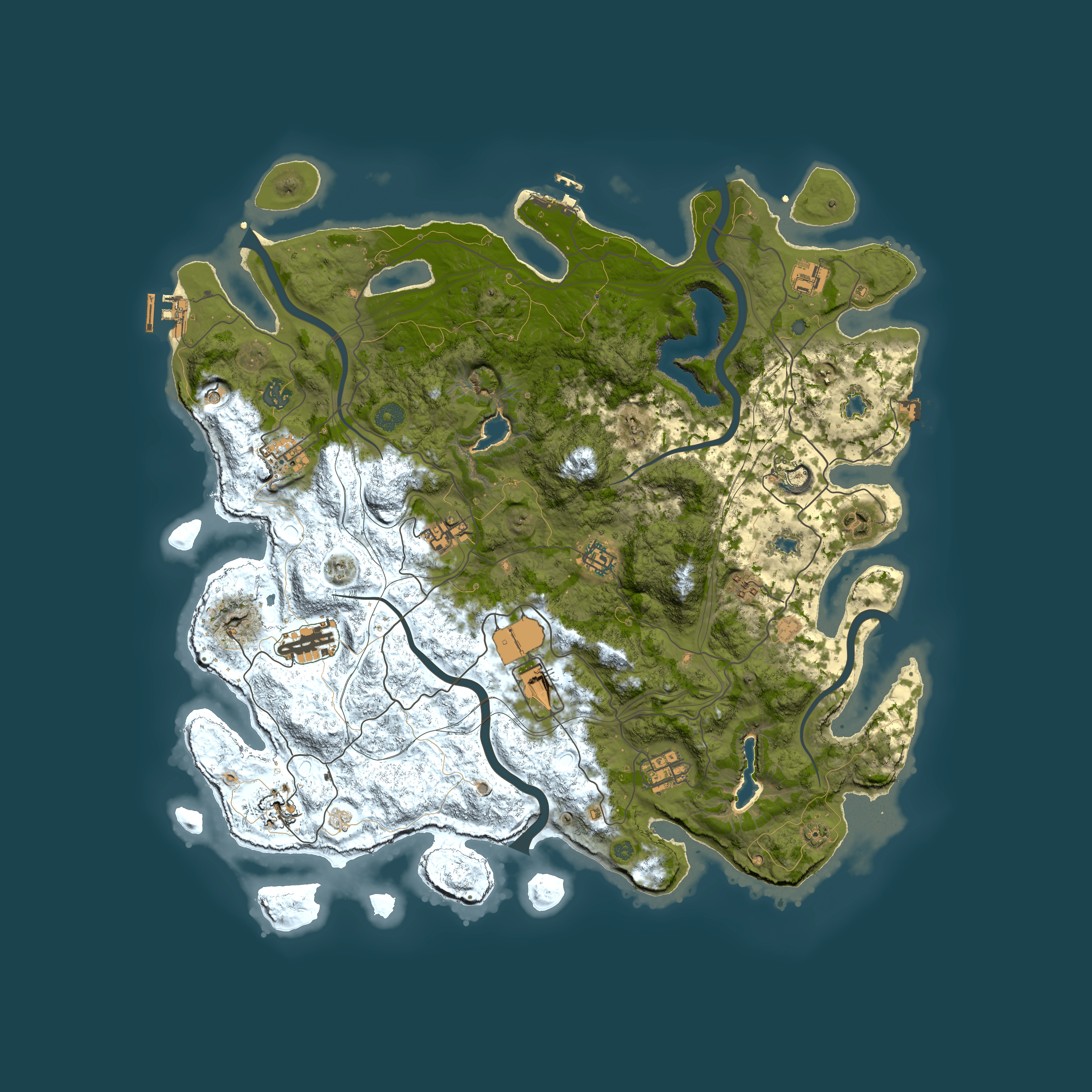 Full top-down render of Rust map seed 495348952, 4500x4500m