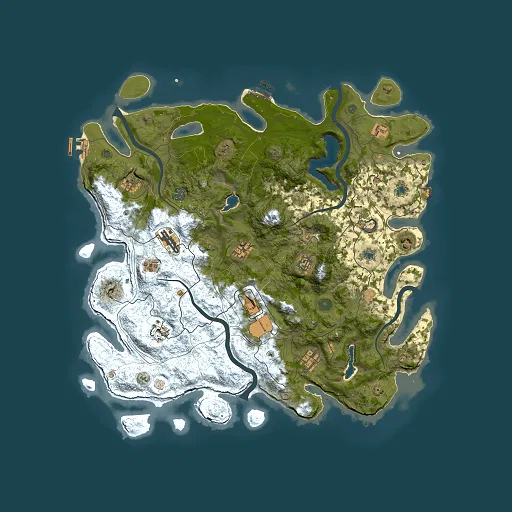 Rust map seed 495348952, 4500x4500m top-down preview